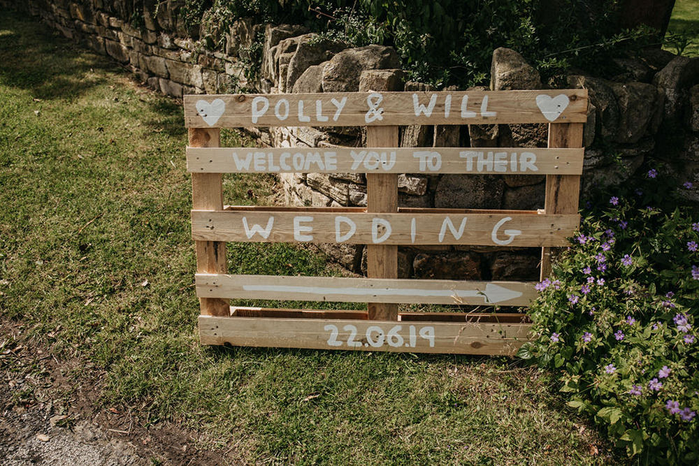 Wooden Pallet Sign Signage Signs Celeste Marquee Wedding Sarah Longworth Photography