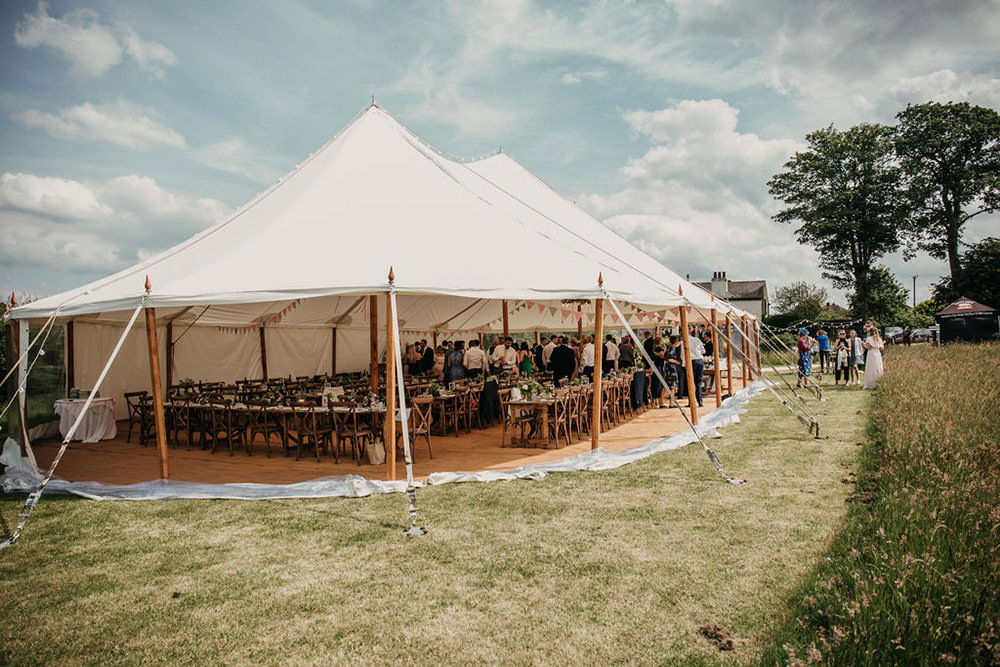 Pole Tent Open Side Celeste Marquee Wedding Sarah Longworth Photography