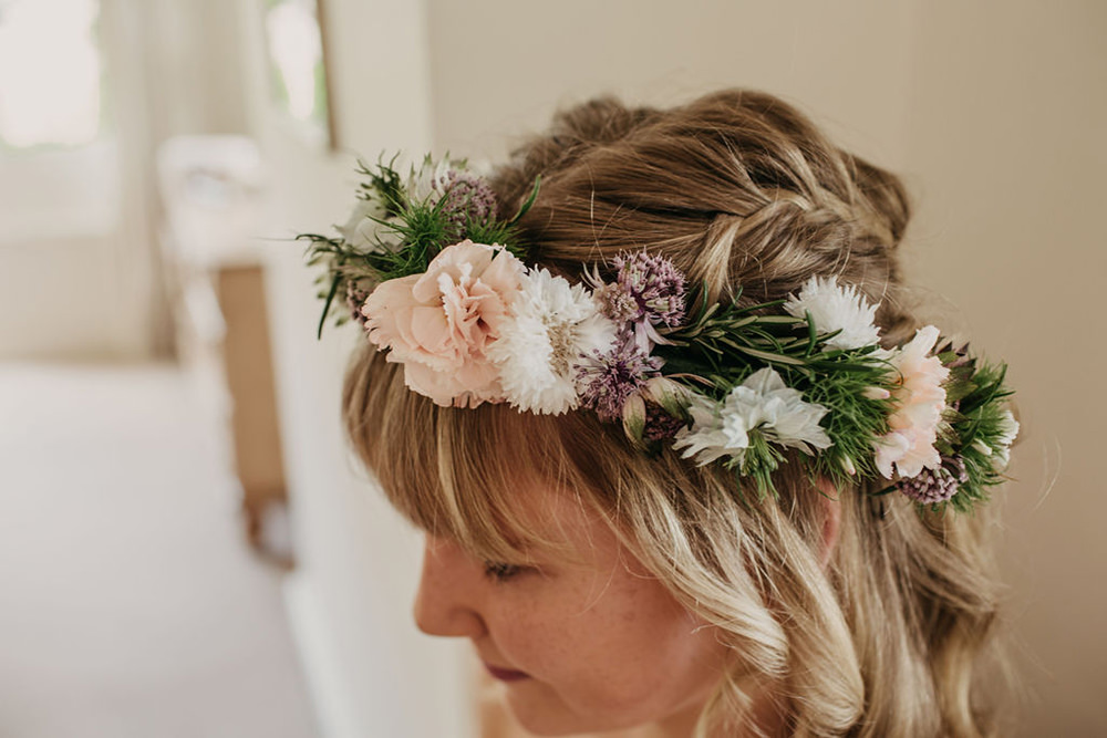 Flower Crown Bridesmaid Celeste Marquee Wedding Sarah Longworth Photography