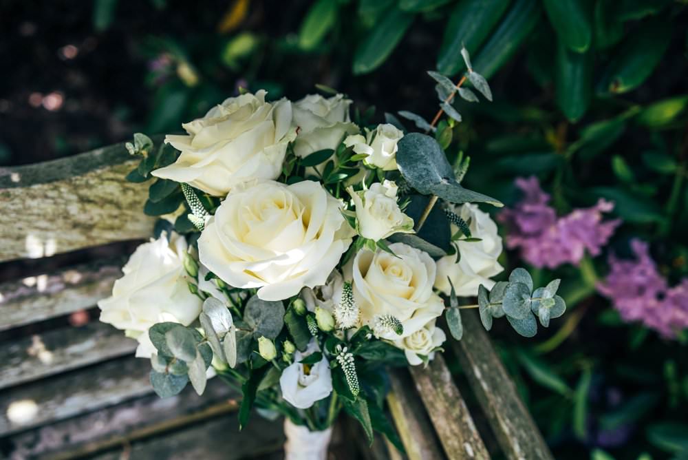 Rose Bouquet Flowers Bride Bridal Chichester Hall Wedding Three Flowers Photography