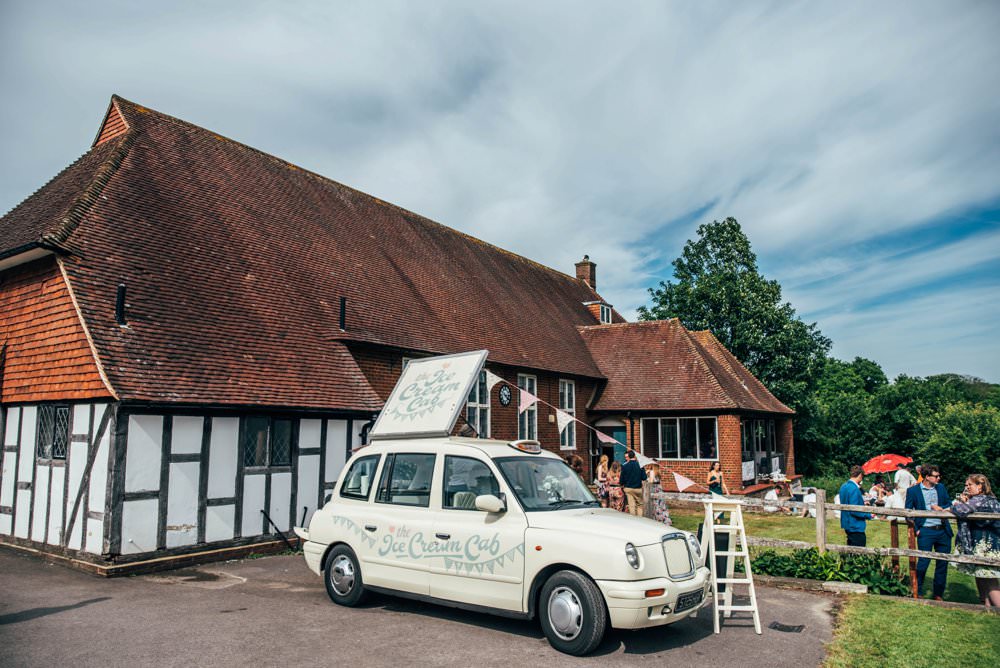 Ice Cream Truck Van Car Chichester Hall Wedding Three Flowers Photography