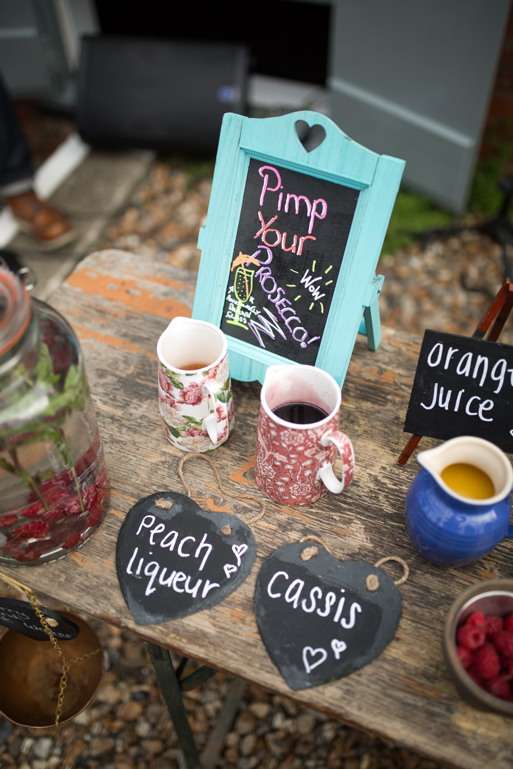 Pimp Your Prosecco Chalk Board East Quay Wedding Florence Berry Photography