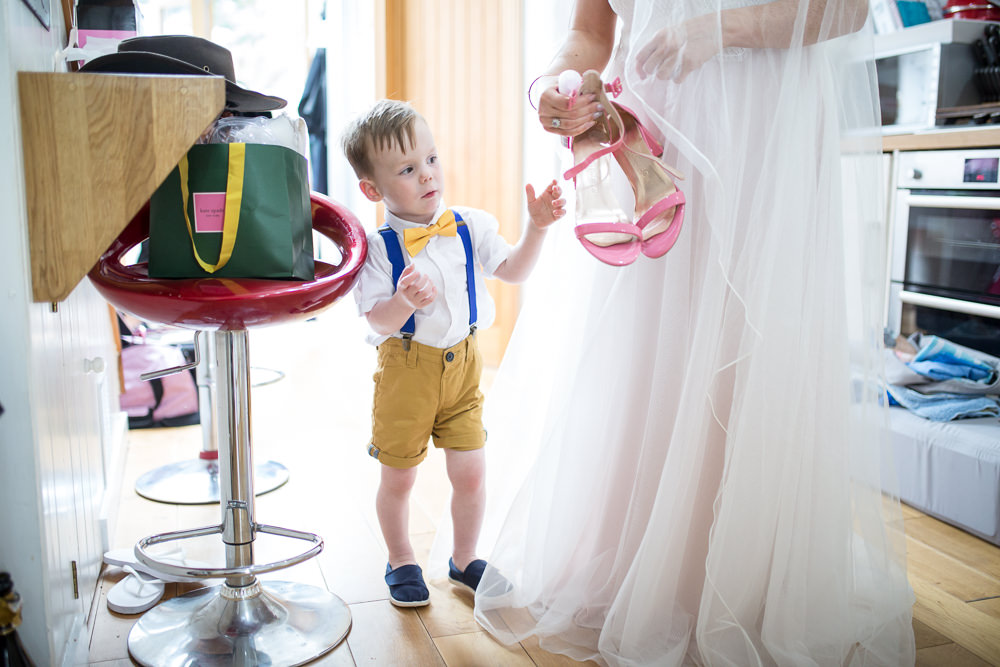 Page Boy Bow Tie Braces Shorts East Quay Wedding Florence Berry Photography
