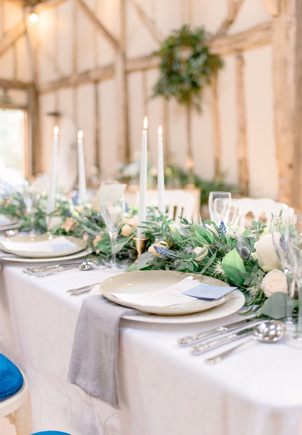Tablescape Table Decor Decoration Peach Flowers Greenery Foliage Candles Runner Swag Elegant Wedding Ideas Yll Weddings