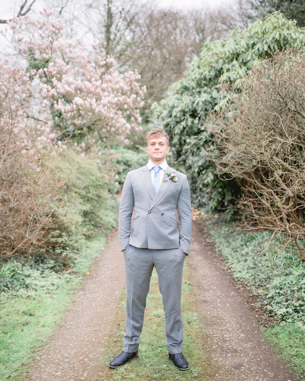 Groom Suit Grey Double Breasted Blue Tie Elegant Wedding Ideas Yll Weddings