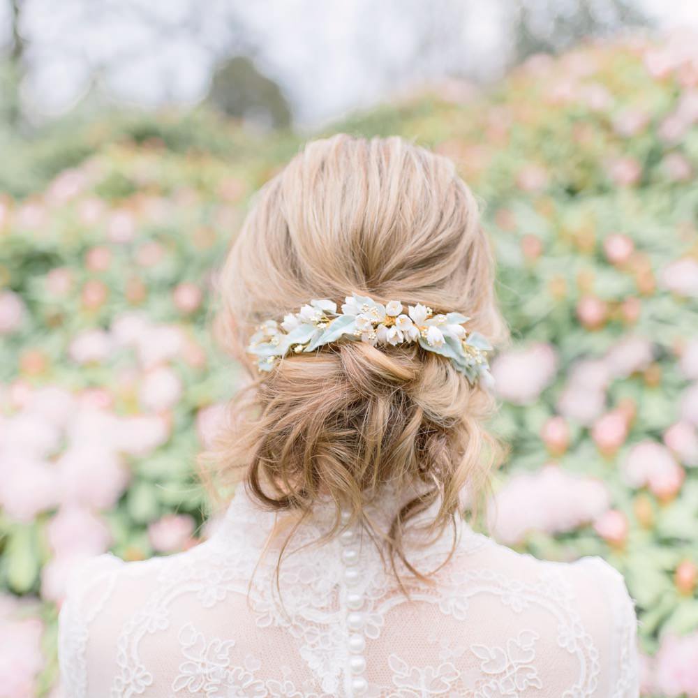 Bride Bridal Hair Style Up Do Rustic Bun Accessory Elegant Wedding Ideas Yll Weddings