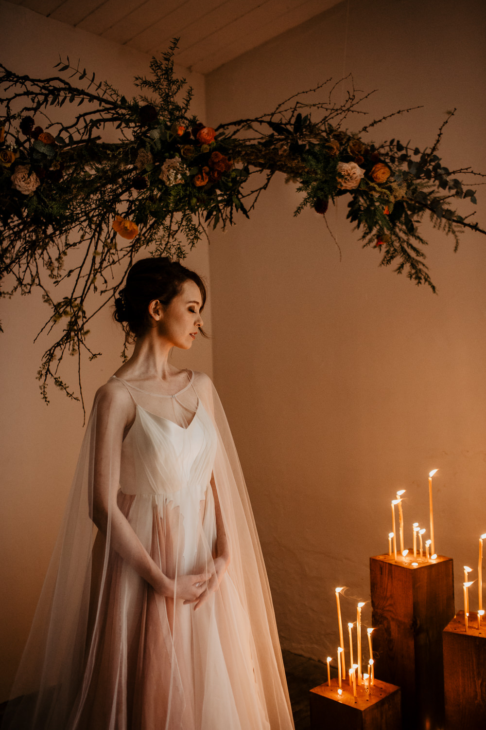 Bridesmaid Bridesmaids Dress Dresses Burnt Orange Cape Veil Elopement Wedding Ideas Oilvejoy Photography