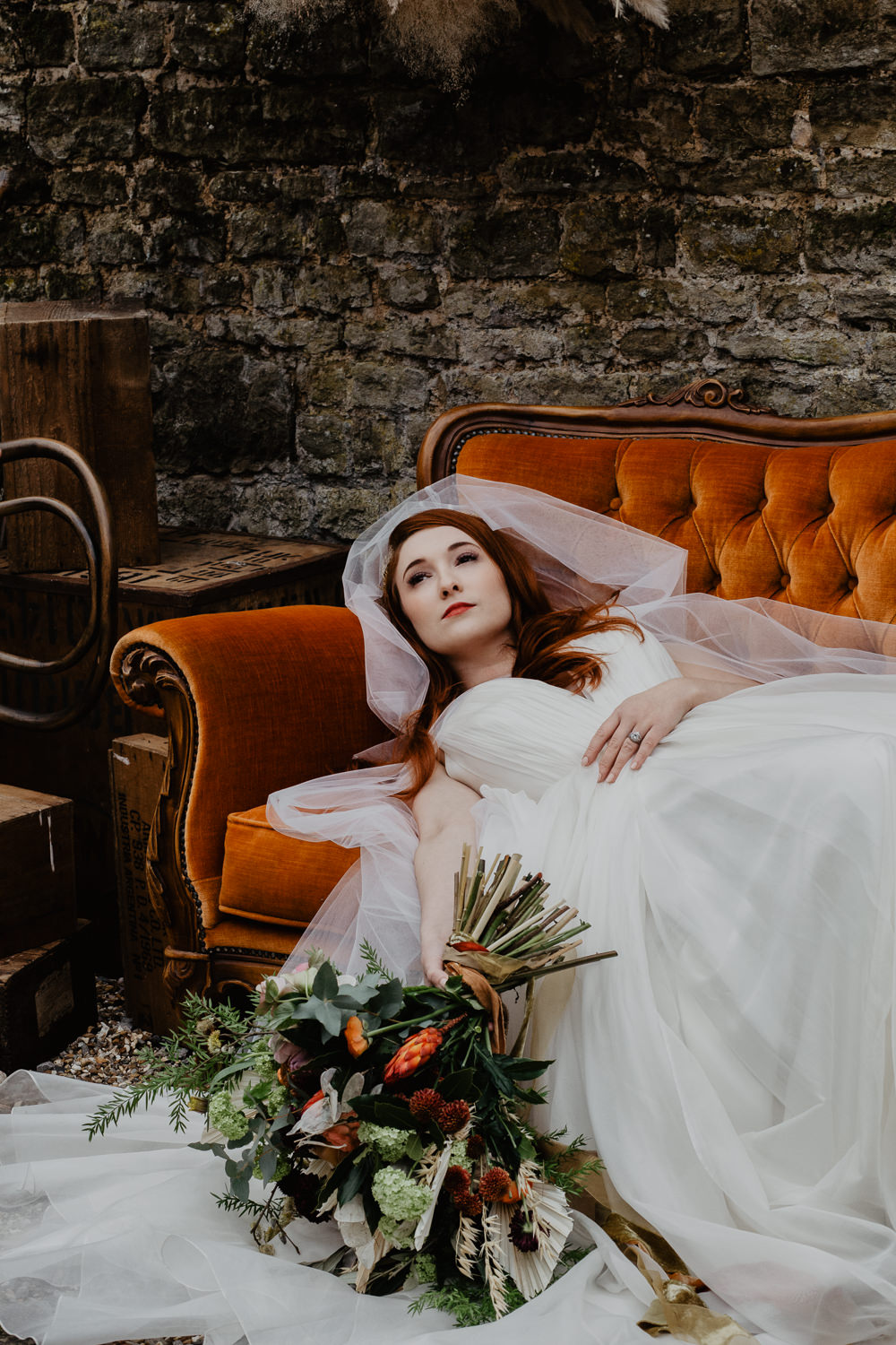 Dress Gown Bride Bridal Organza Ballet Cape Veil Hood Elopement Wedding Ideas Oilvejoy Photography