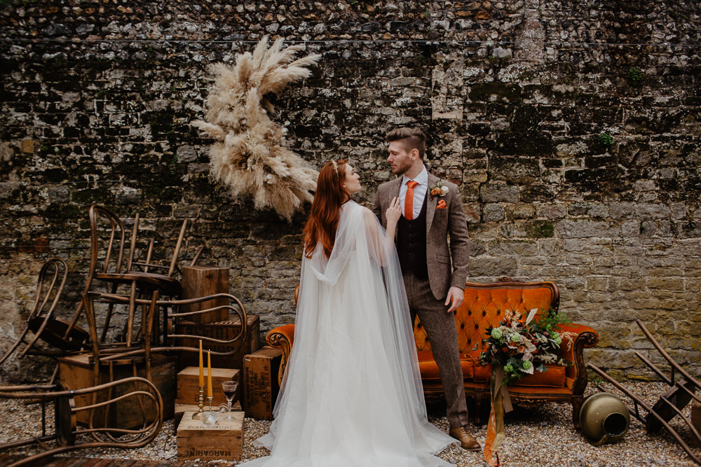 Dress Gown Bride Bridal Organza Ballet Cape Veil Hood Elopement Wedding Ideas Oilvejoy Photography