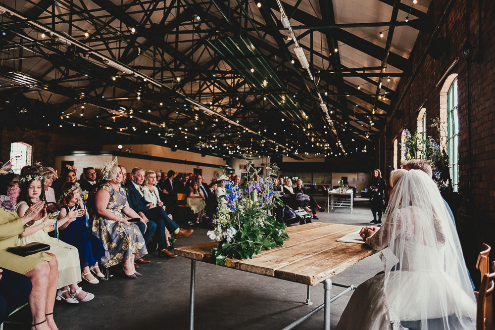 Warehouse Venue Ceremony Elsecar Heritage Centre Wedding Ayesha Photography