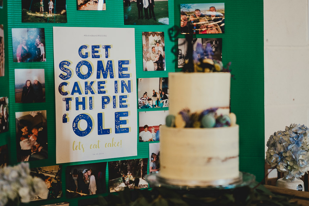 Cake Table Photo Wall Backdrop Elsecar Heritage Centre Wedding Ayesha Photography