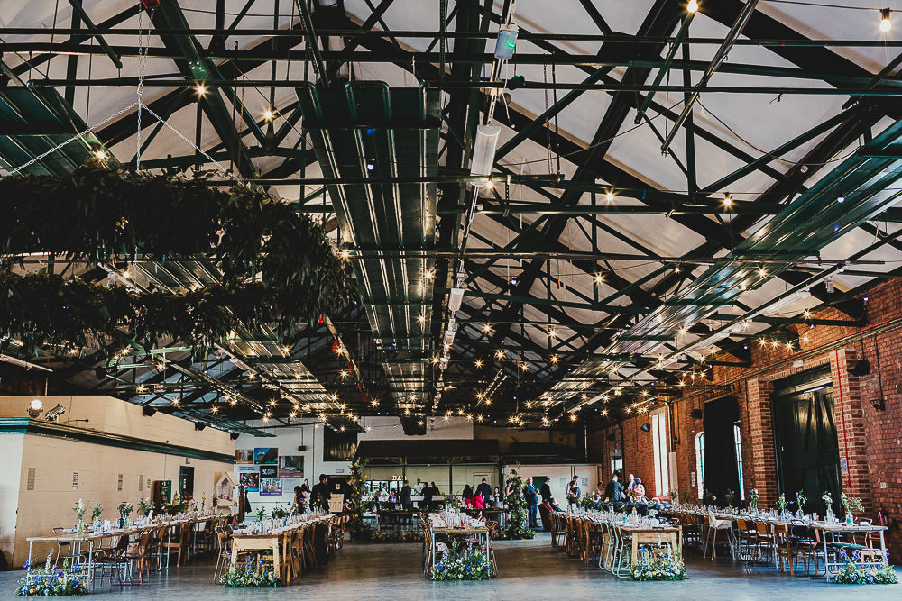 Hanging Hoop Decor Foliage Greenery Elsecar Heritage Centre Wedding Ayesha Photography