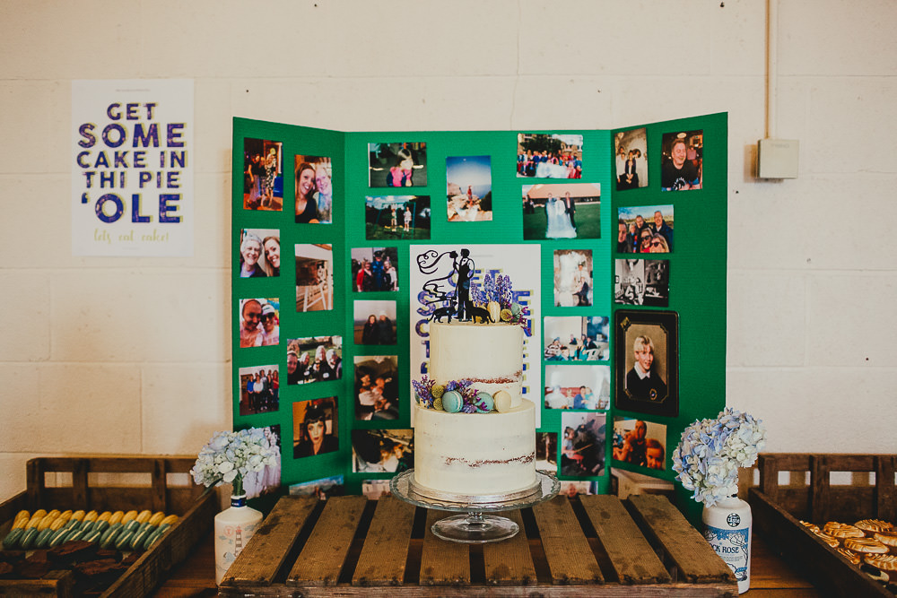 Cake Table Photo Wall Backdrop Elsecar Heritage Centre Wedding Ayesha Photography