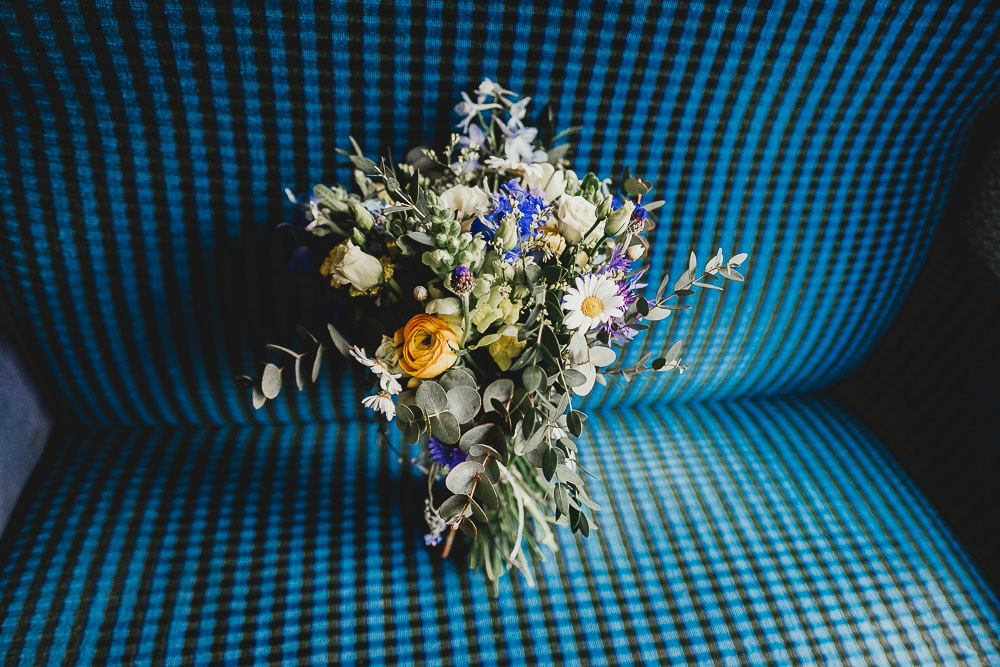 Bouquet Flowers Bride Bridal Daisy Rose Yellow Elsecar Heritage Centre Wedding Ayesha Photography