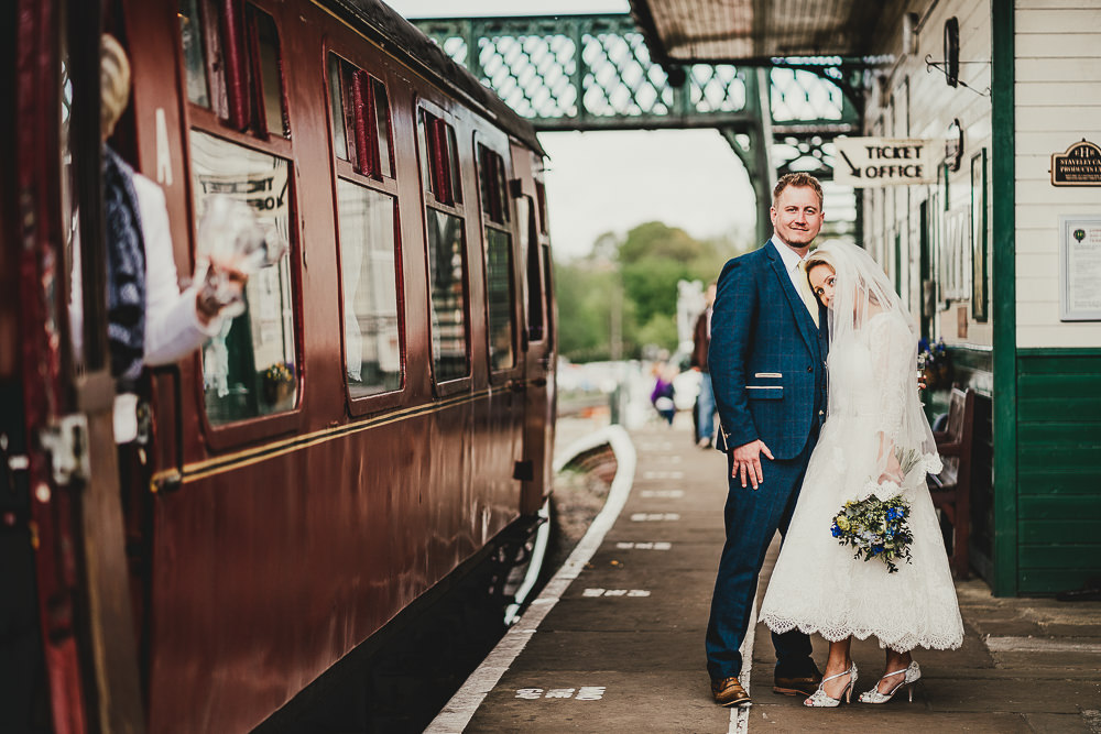 Steam Train Station Ride Elsecar Heritage Centre Wedding Ayesha Photography
