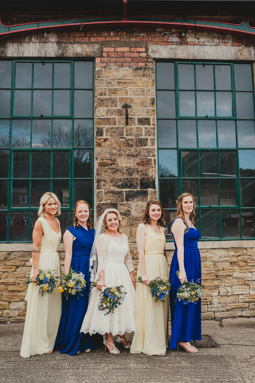 Bridesmaids Bridesmaid Dress Dresses Yellow Navy Elsecar Heritage Centre Wedding Ayesha Photography