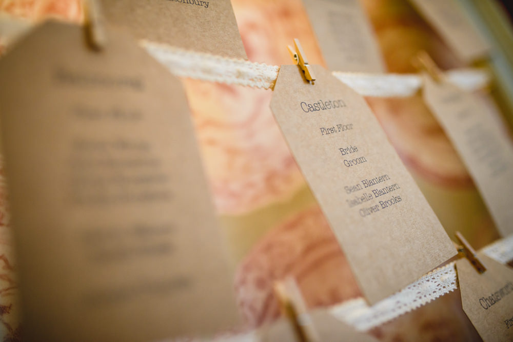 Table Plan Seating Chart Peg Ribbon Luggage Tag Hargate Hall Wedding Pixies in the Cellar