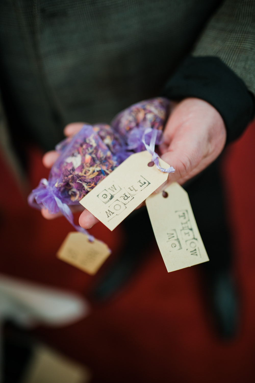 Confetti Organza Bag Hand Stamped Tag Throw Me Lincolnshire Tipi Wedding Jessy Jones Photography