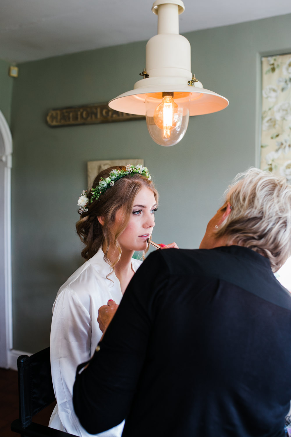 Bride Bridal Flower Crown Up Do Lincolnshire Tipi Wedding Jessy Jones Photography