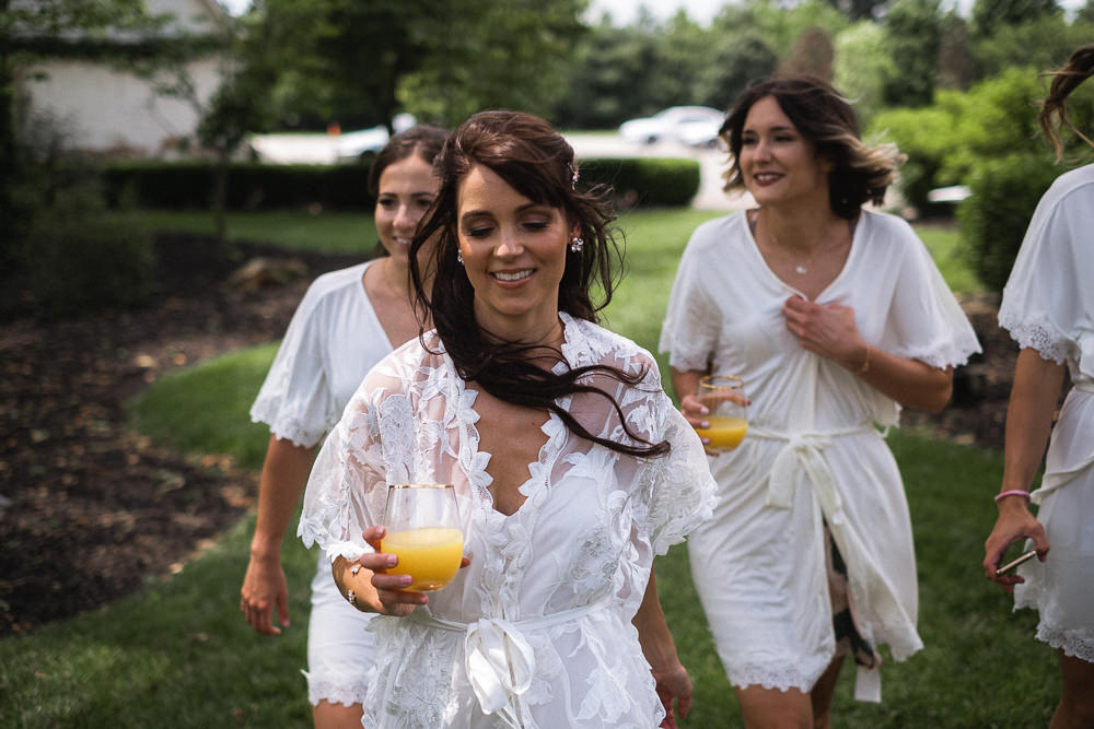 Bridesmaids Bride Bridal Prep Dressing Gowns Robes Missouri Wedding Nick Mehn Photography
