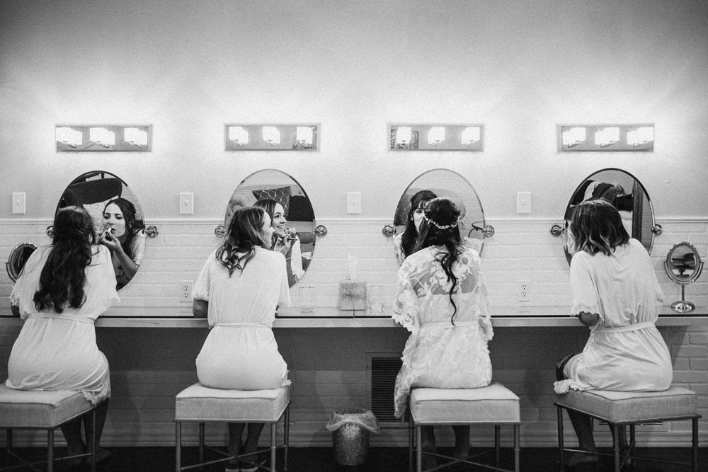 Bridesmaids Bride Bridal Prep Dressing Gowns Robes Missouri Wedding Nick Mehn Photography