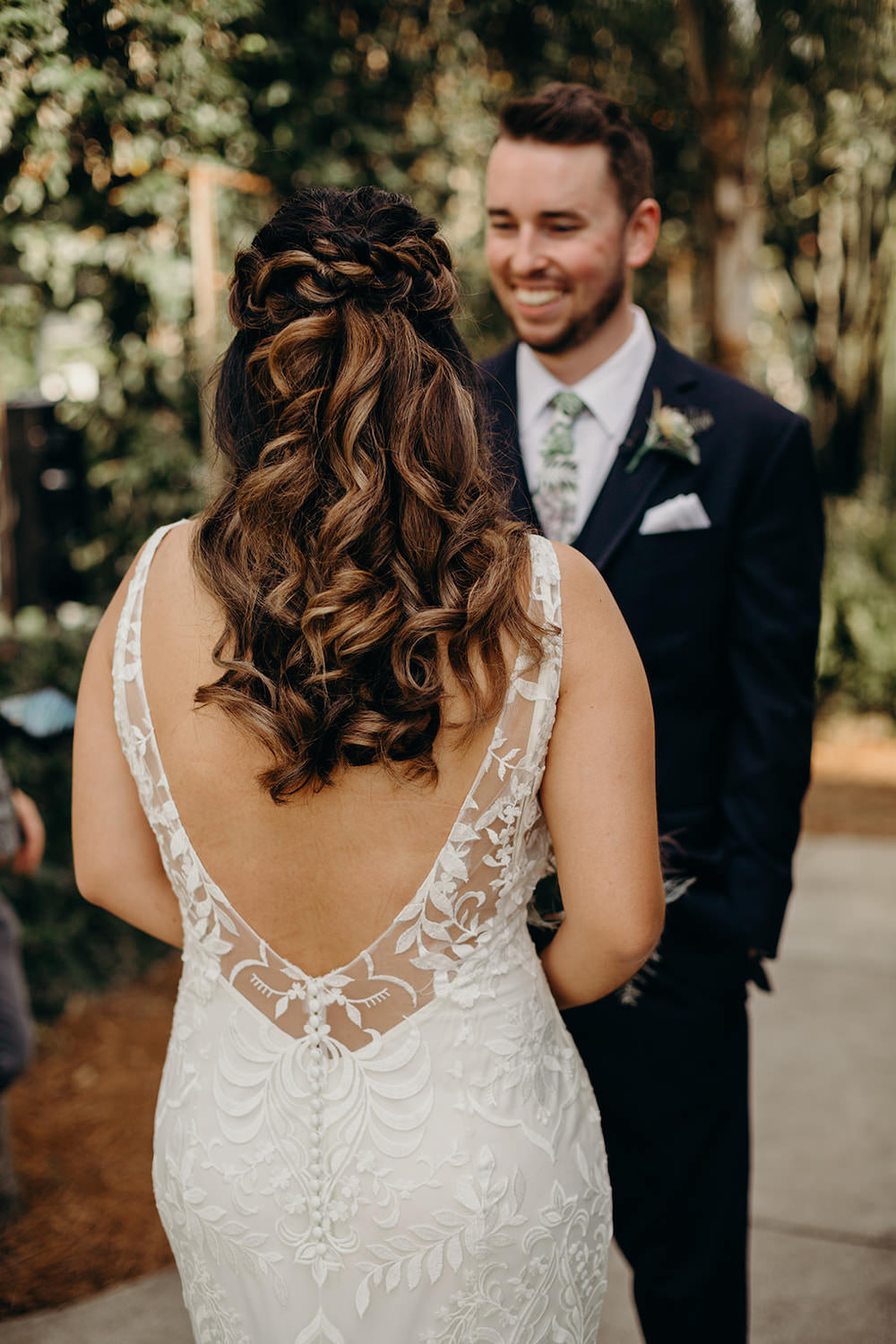 Bride Bridal Hair Style Up Do Waves Curls Plait Braid Halo Orlando Wedding Dani Nichol Photography