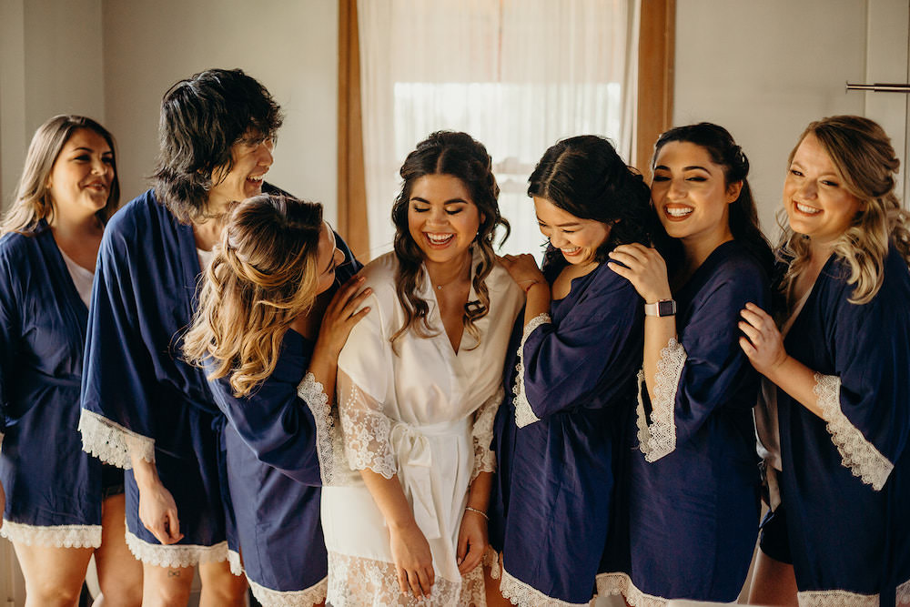 Bride Bridesmaids Robes Dressing Gowns Orlando Wedding Dani Nichol Photography