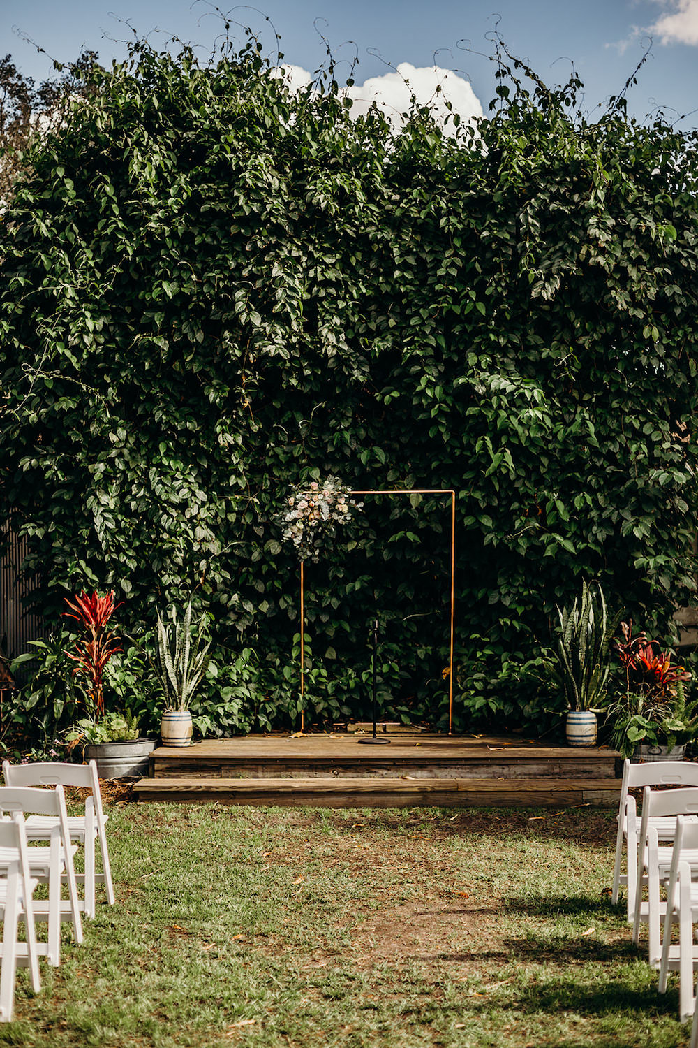 Flowers Flower Arch Arbour Ceremony Backdrop Orlando Wedding Dani Nichol Photography