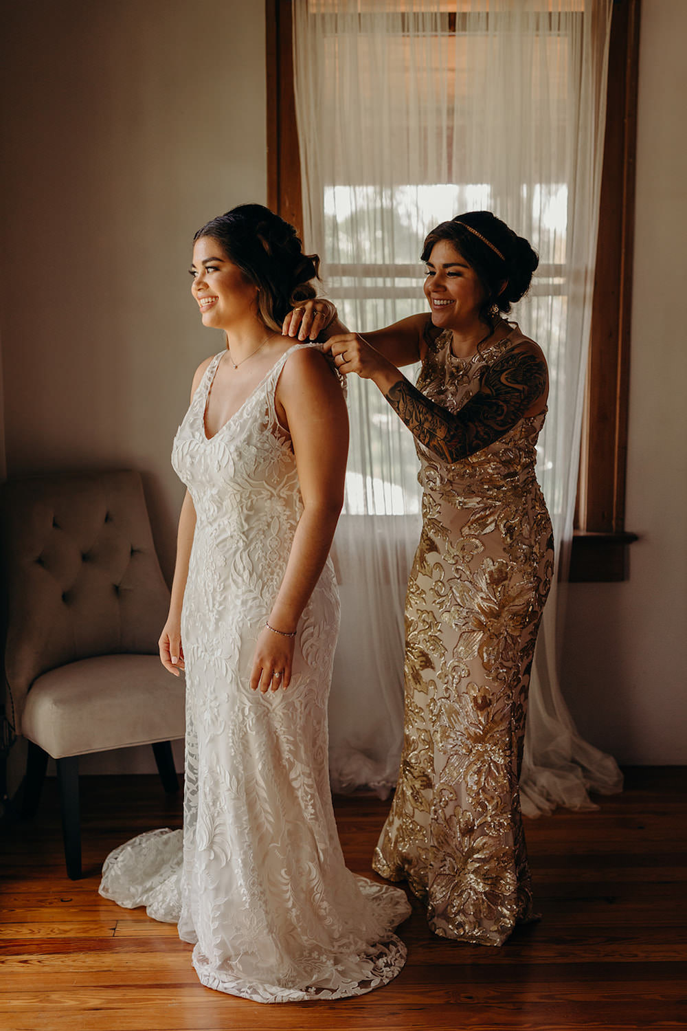 Bride Bridal Dress Gown Fit Flare Lace Willowby Watters Orlando Wedding Dani Nichol Photography