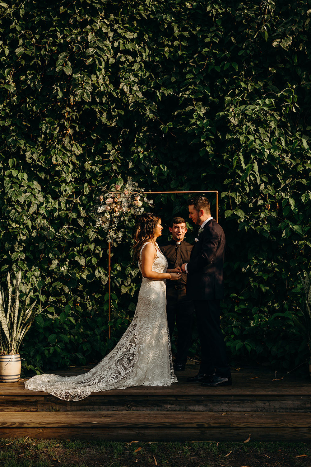 Flowers Flower Arch Arbour Ceremony Backdrop Orlando Wedding Dani Nichol Photography