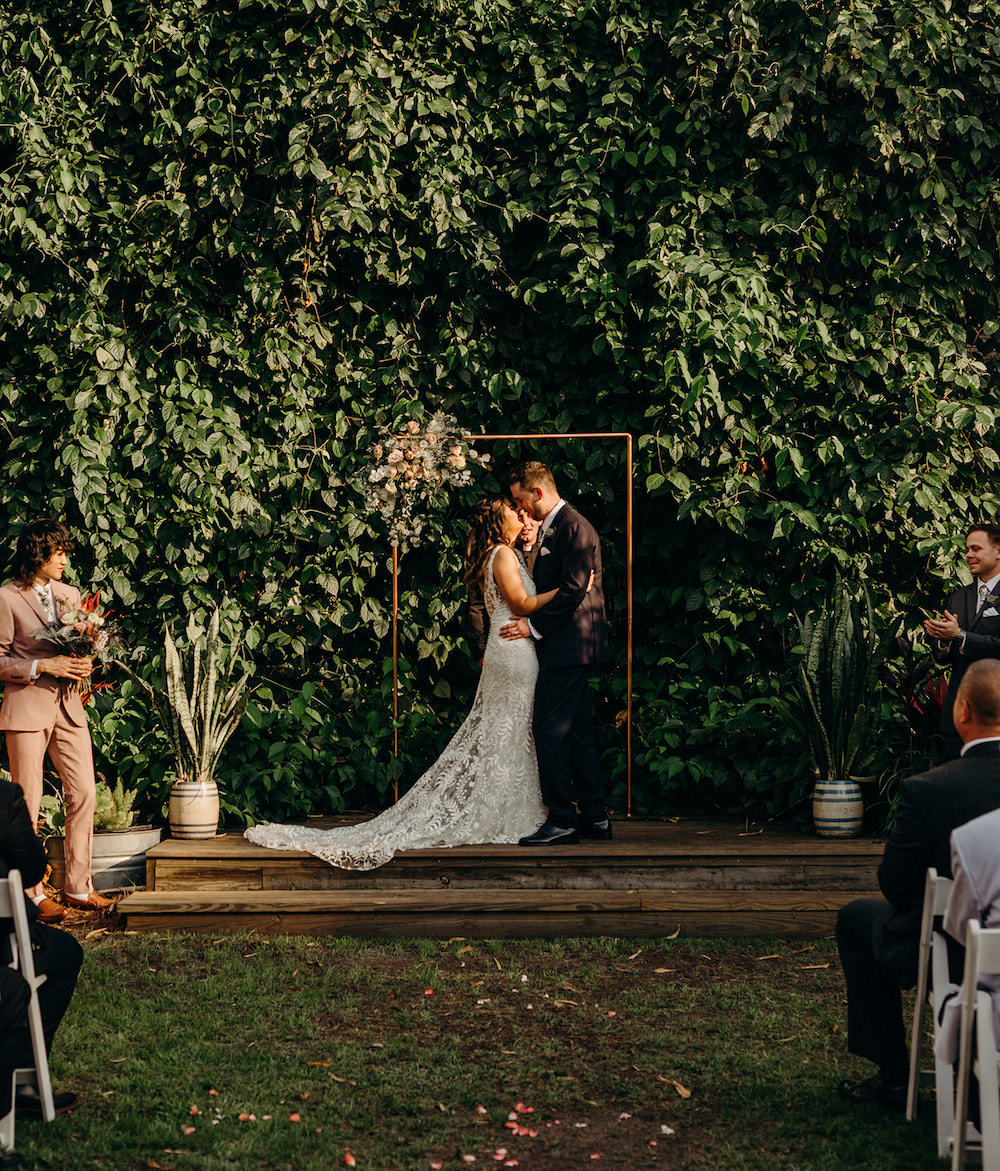 Flowers Flower Arch Arbour Ceremony Backdrop Orlando Wedding Dani Nichol Photography