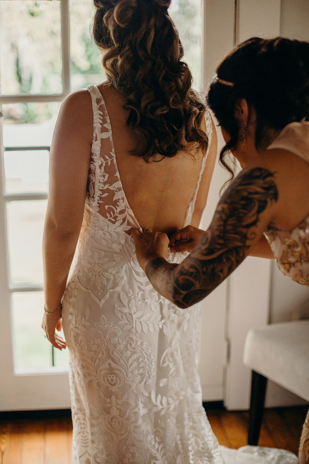 Bride Bridal Dress Gown Fit Flare Lace Willowby Watters Orlando Wedding Dani Nichol Photography