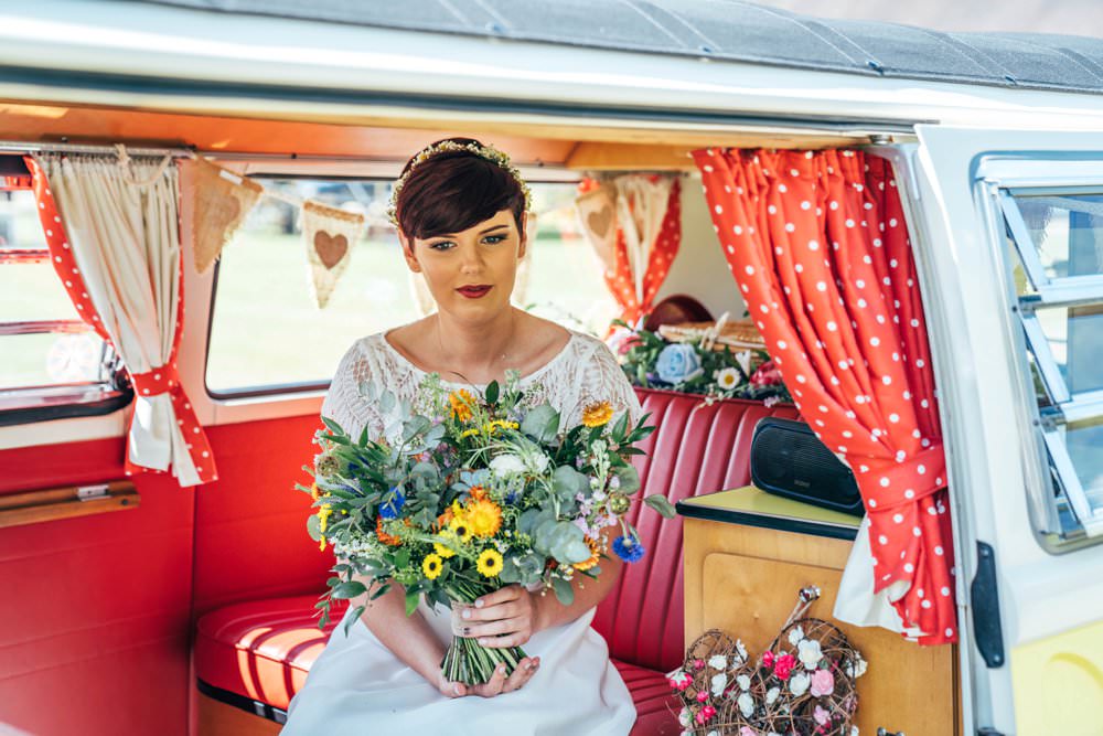Bouquet Flowers Bride Bridal Colourful Orange Yellow Blue Outdoor DIY Wedding Three Flowers Photography