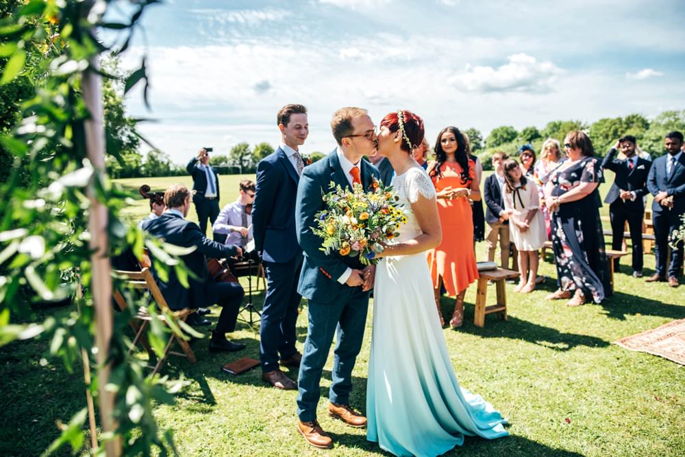 Outdoor DIY Wedding Three Flowers Photography