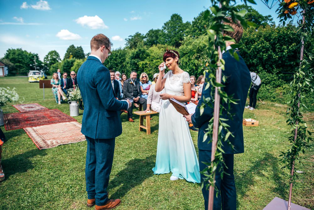 Outdoor DIY Wedding Three Flowers Photography