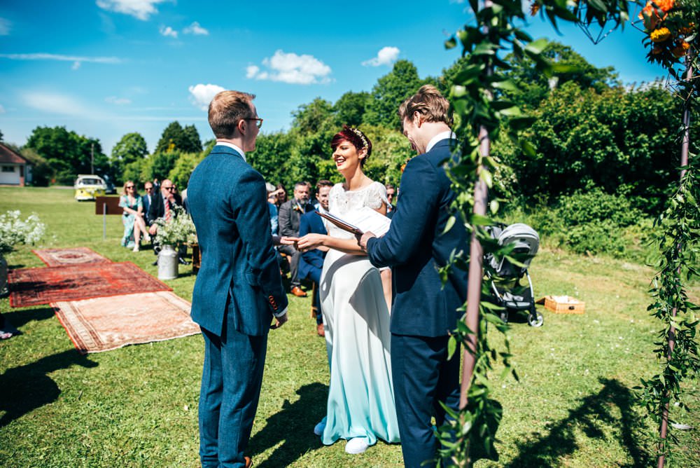 Outdoor DIY Wedding Three Flowers Photography
