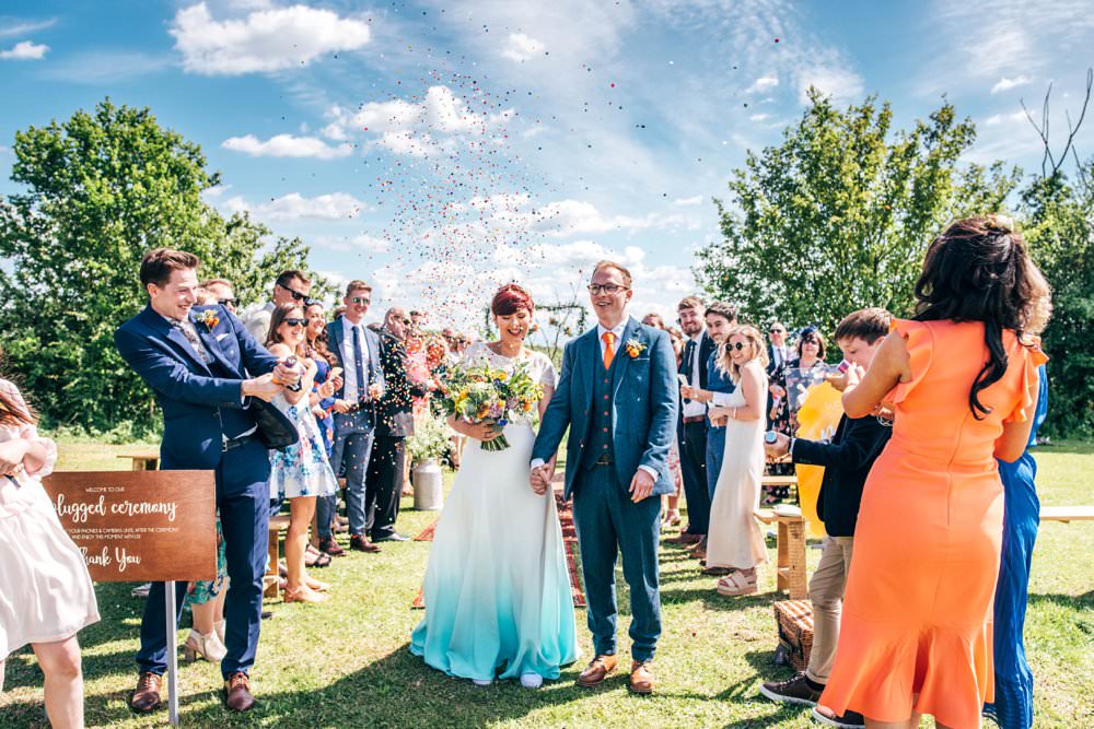 Confetti Outdoor DIY Wedding Three Flowers Photography