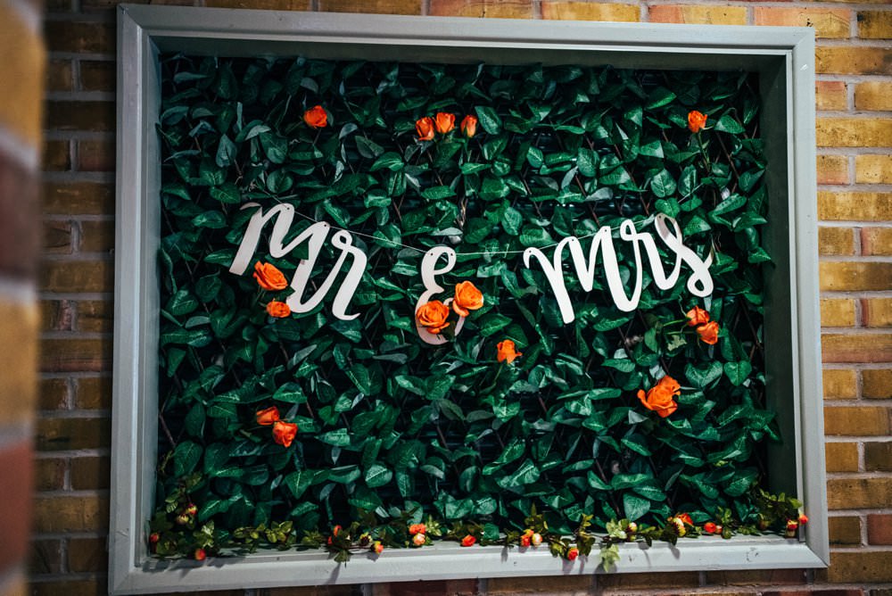 Mr Mrs Sign Signage Signs Outdoor DIY Wedding Three Flowers Photography