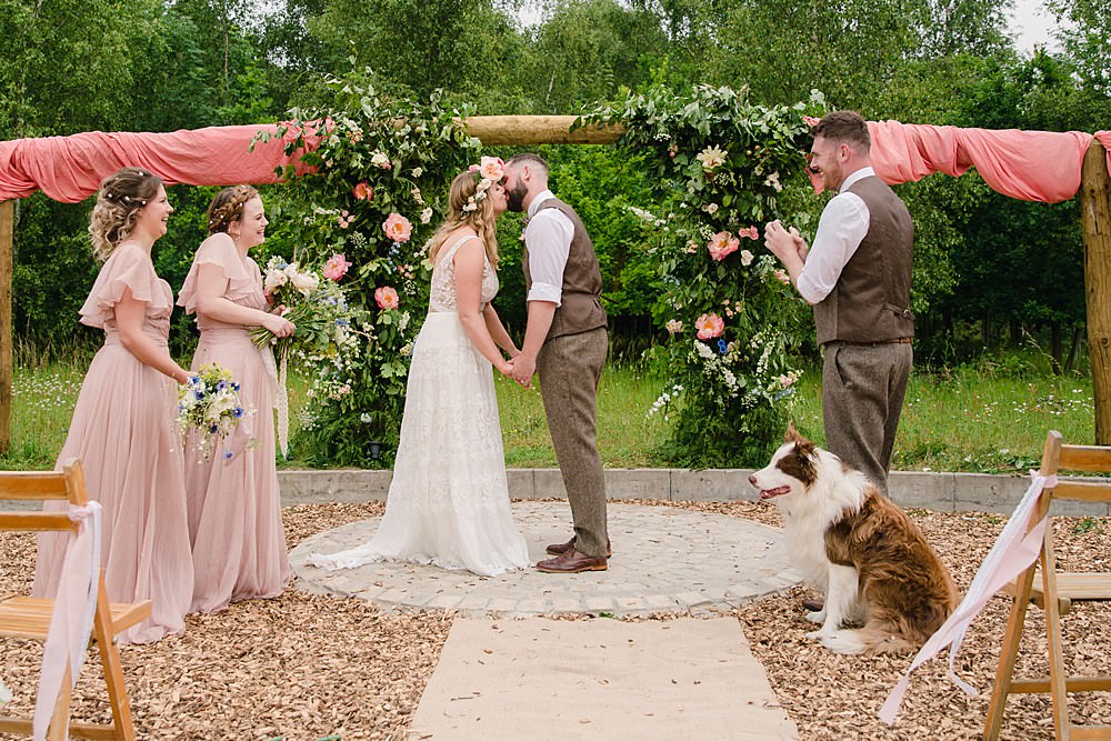 Ceremony Flowers Arch Aisle Meadow Wild Natural Flower Installation Pet Wedding Ideas Vicky Plum Photography