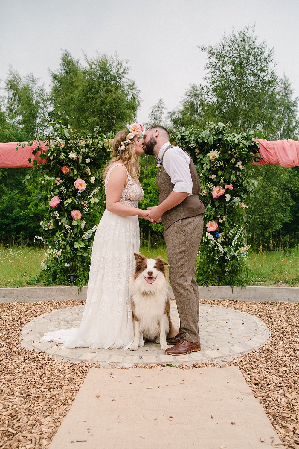 Ceremony Flowers Arch Aisle Meadow Wild Natural Flower Installation Pew End Pet Wedding Ideas Vicky Plum Photography