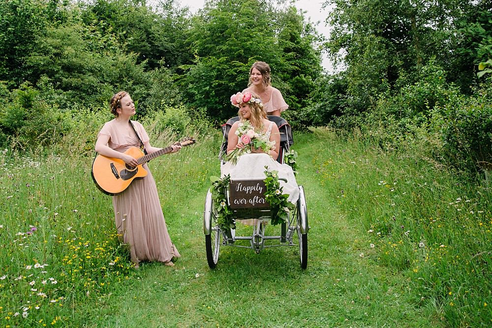 Bicycle Transport Rickshaw Pet Wedding Ideas Vicky Plum Photography