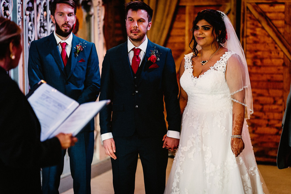 Bride Bridal V Neck A Line Dress Lace Overlay Blue Suit Groom Veil Preston Court Wedding The Last Of The Light