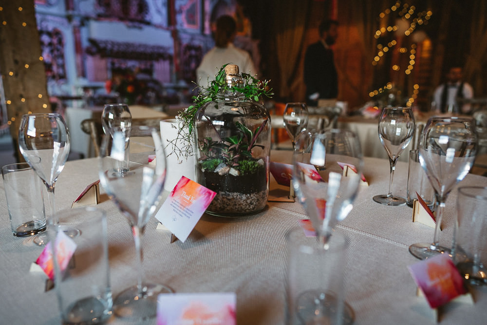 Terrarium Bottle Table Centre Preston Court Wedding The Last Of The Light