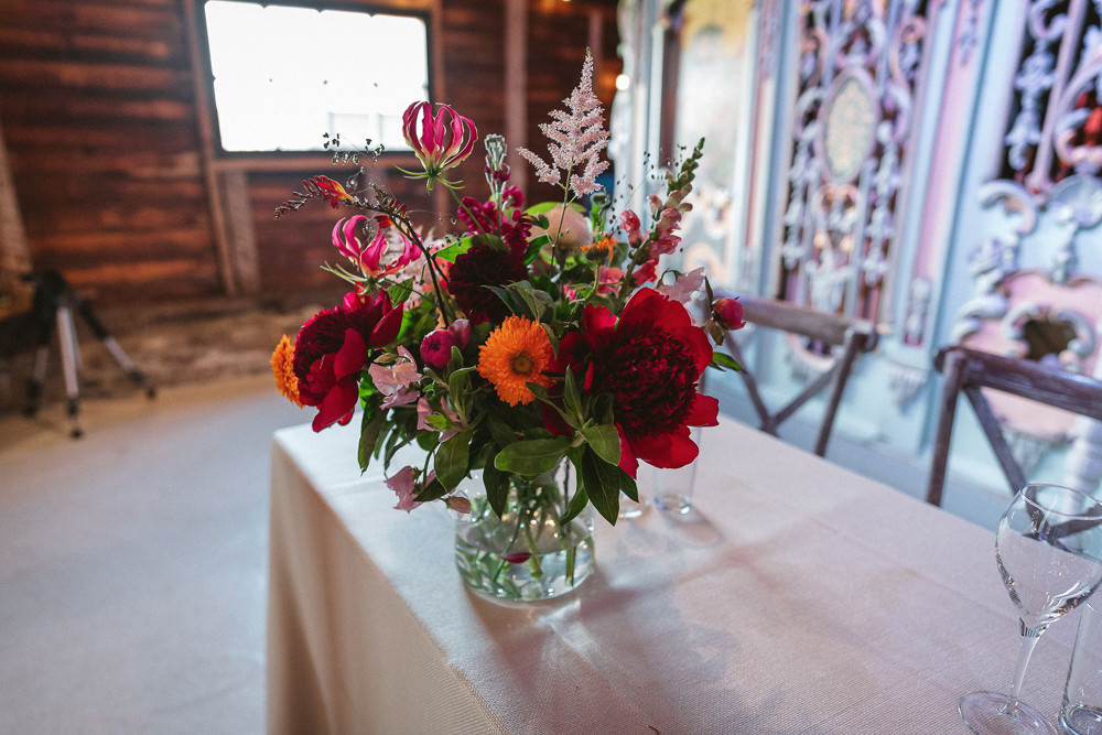 Flowers Florals Red Pink Orange Preston Court Wedding The Last Of The Light