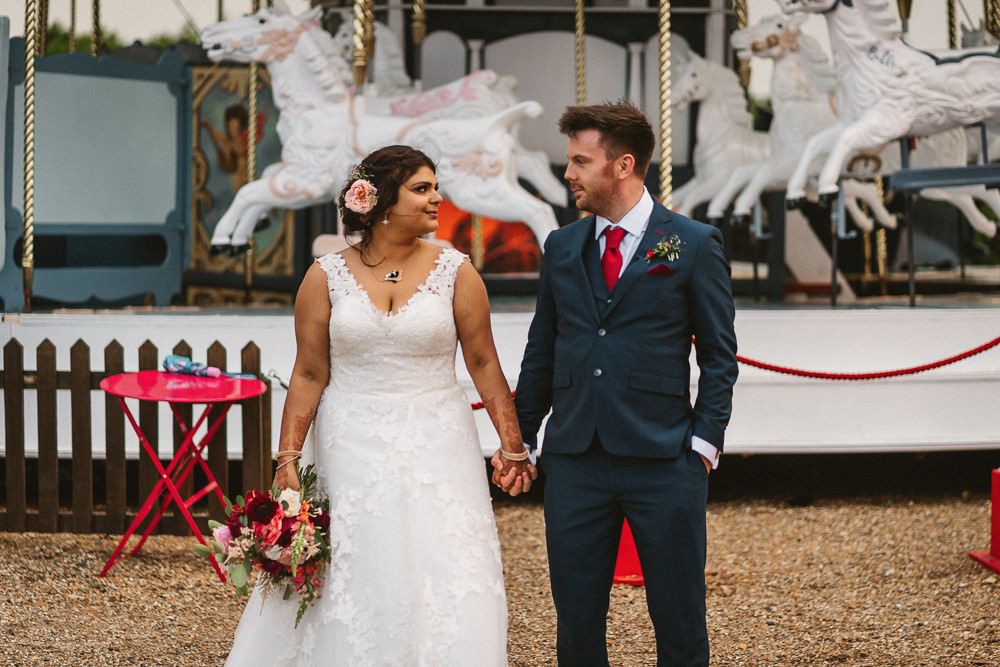 Bride Bridal V Neck A Line Dress Lace Overlay Blue Suit Groom Preston Court Wedding The Last Of The Light