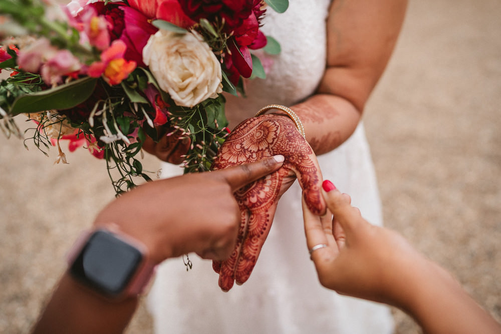 Bride Bridal Henna Bouquet Preston Court Wedding The Last Of The Light