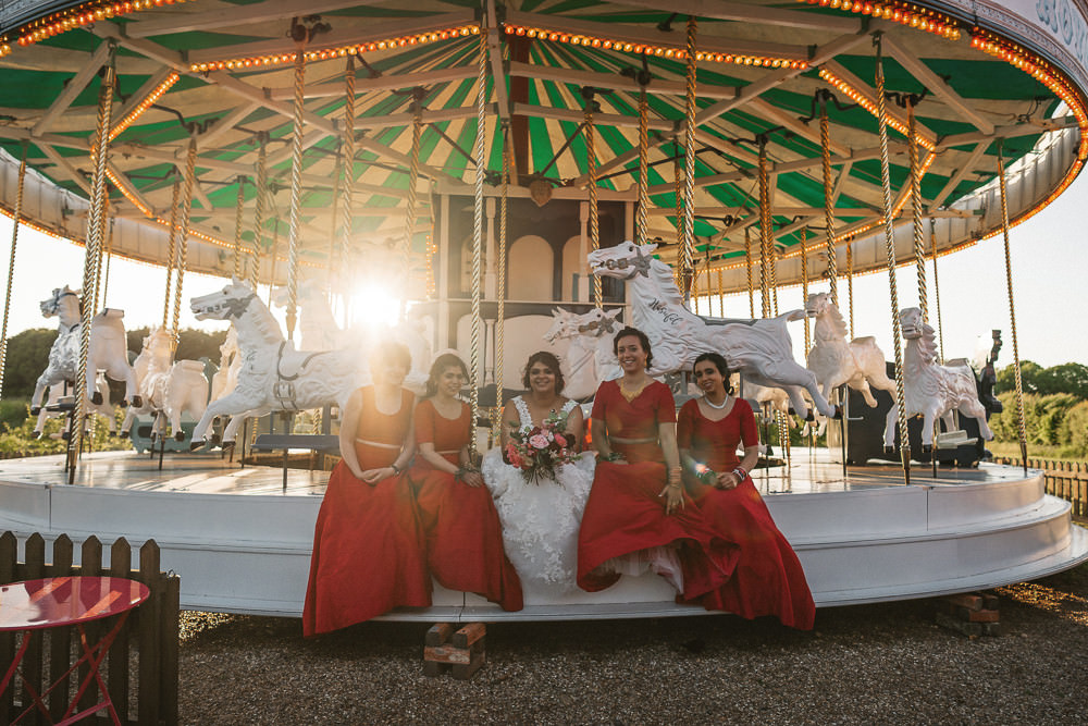 Bride Bridal V Neck A Line Dress Lace Overlay Red Pakistani Bridesmaids Carousel Preston Court Wedding The Last Of The Light