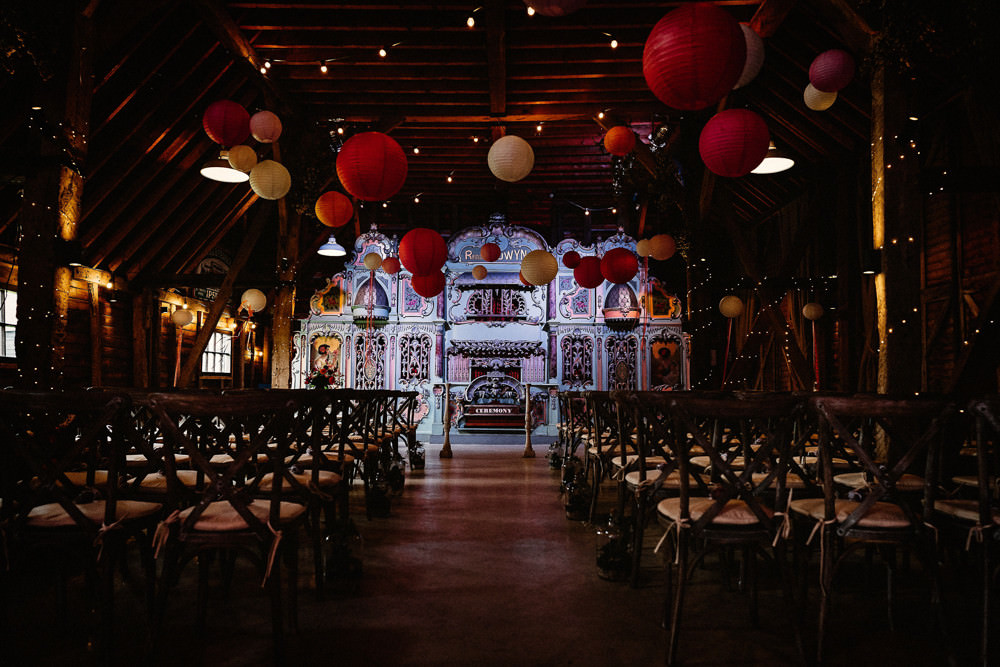 Ceremony Paper Lantern Cross Back Chairs Preston Court Wedding The Last Of The Light