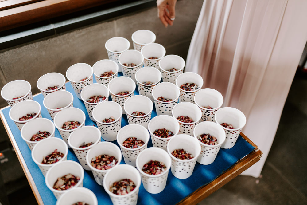 Confetti Cups Pumping House Wedding Jo Greenfield Photographer