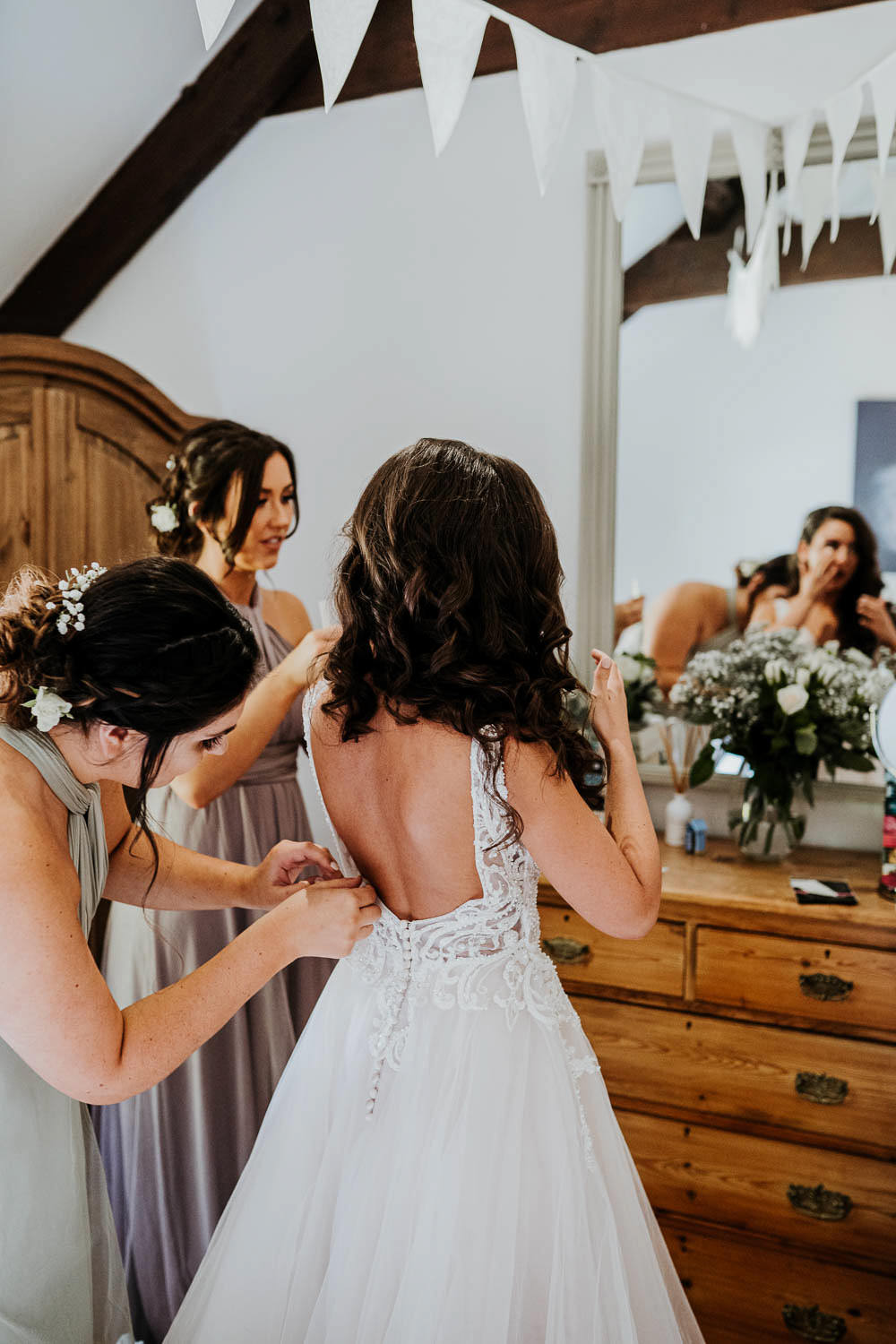 Dress Gown Bride Bridal Tulle Lace Madeline Gardner Village Tipi Wedding Ryan Goold Photography